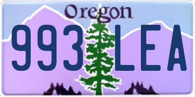OR license plate 993LEA
