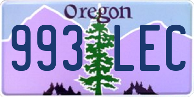 OR license plate 993LEC