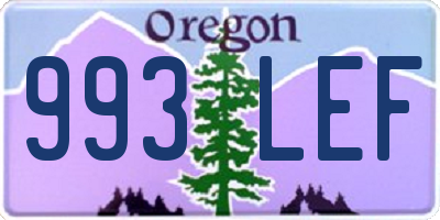 OR license plate 993LEF