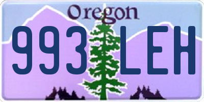 OR license plate 993LEH