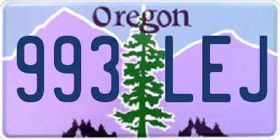 OR license plate 993LEJ