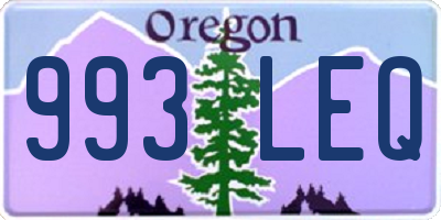 OR license plate 993LEQ