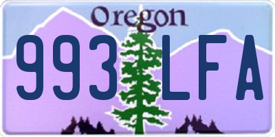 OR license plate 993LFA