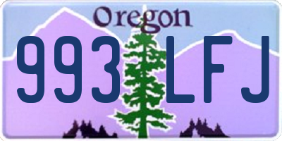 OR license plate 993LFJ