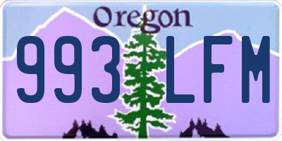 OR license plate 993LFM