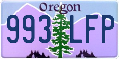 OR license plate 993LFP