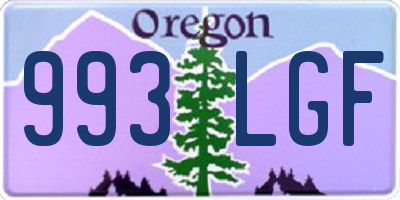 OR license plate 993LGF
