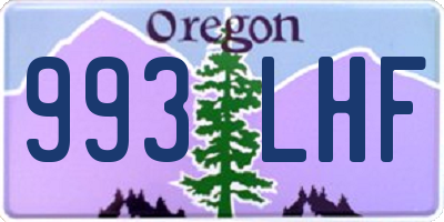 OR license plate 993LHF