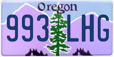 OR license plate 993LHG