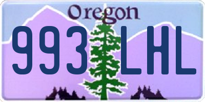 OR license plate 993LHL