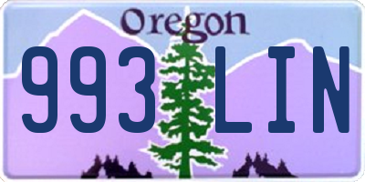 OR license plate 993LIN