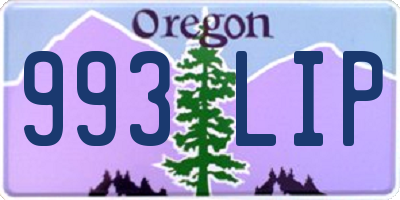 OR license plate 993LIP