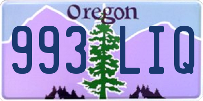 OR license plate 993LIQ