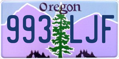OR license plate 993LJF