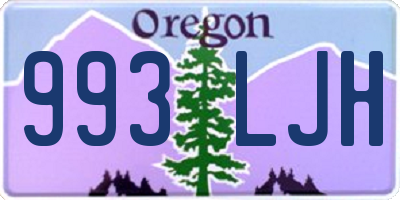 OR license plate 993LJH