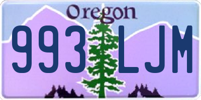 OR license plate 993LJM