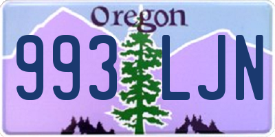 OR license plate 993LJN