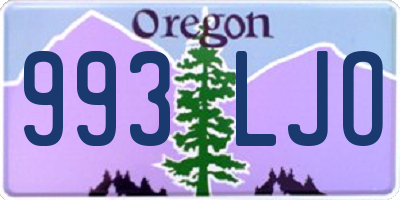 OR license plate 993LJO