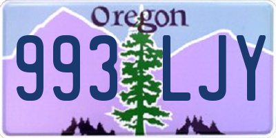 OR license plate 993LJY