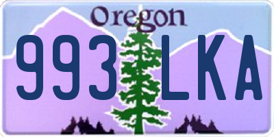 OR license plate 993LKA
