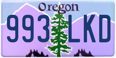 OR license plate 993LKD