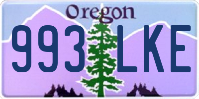 OR license plate 993LKE