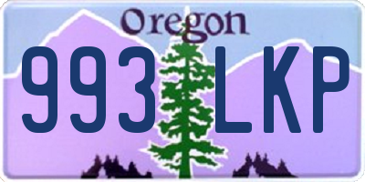 OR license plate 993LKP