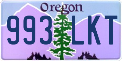 OR license plate 993LKT