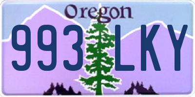 OR license plate 993LKY