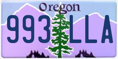 OR license plate 993LLA