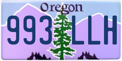 OR license plate 993LLH