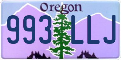 OR license plate 993LLJ