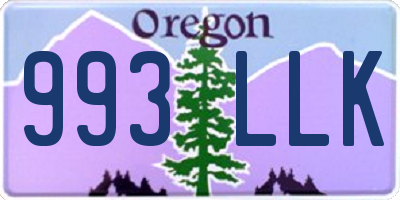 OR license plate 993LLK