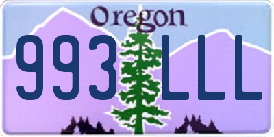 OR license plate 993LLL