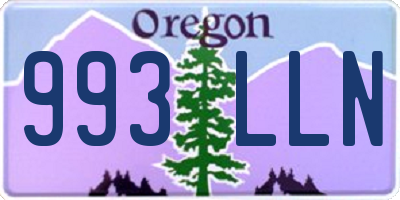 OR license plate 993LLN