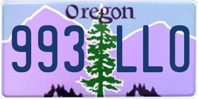 OR license plate 993LLO