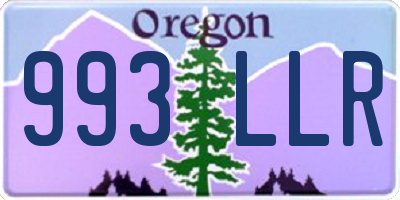 OR license plate 993LLR