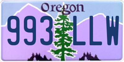 OR license plate 993LLW