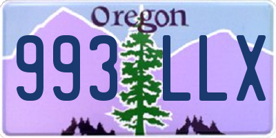 OR license plate 993LLX