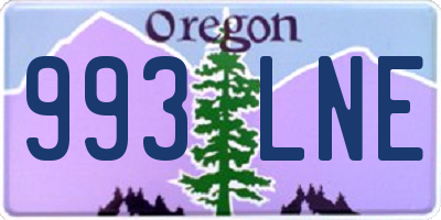 OR license plate 993LNE