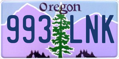 OR license plate 993LNK