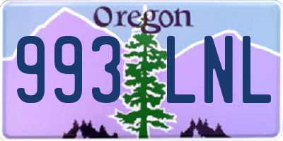 OR license plate 993LNL