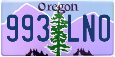 OR license plate 993LNO