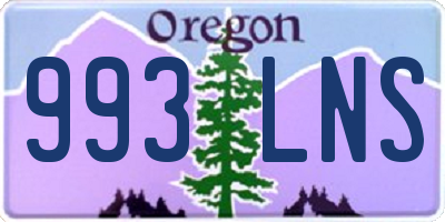 OR license plate 993LNS