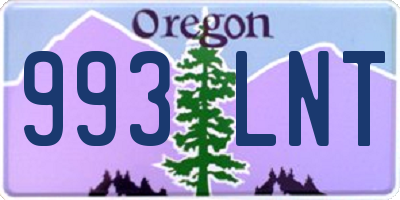 OR license plate 993LNT