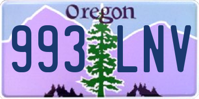 OR license plate 993LNV