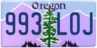 OR license plate 993LOJ