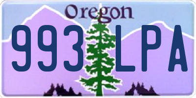 OR license plate 993LPA