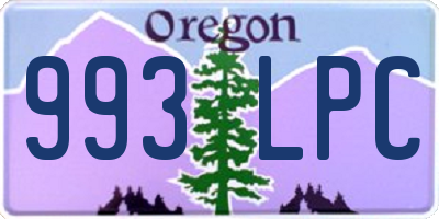 OR license plate 993LPC