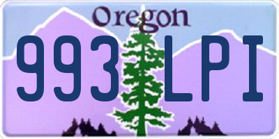 OR license plate 993LPI